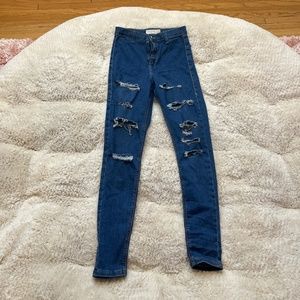 Topshop Joni skinny distressed jeans
